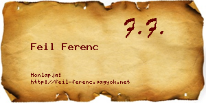 Feil Ferenc névjegykártya