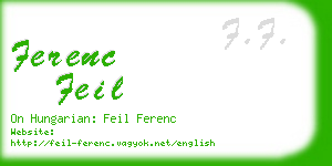 ferenc feil business card